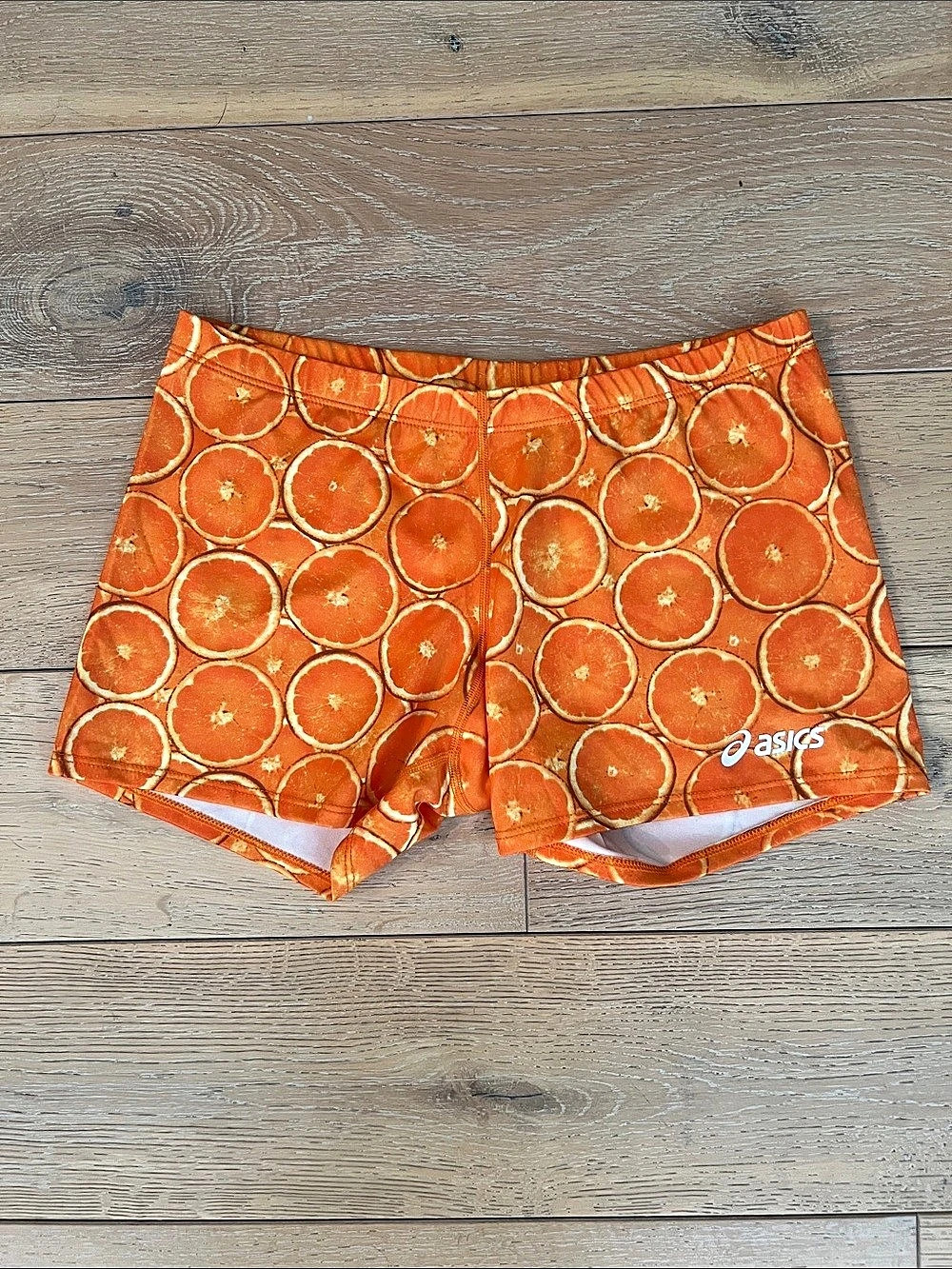 ASICS Oranges Allover Athletic Running Shorts